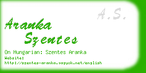 aranka szentes business card